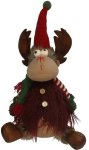 Sitting Reindeer 39X21X21CM Red
