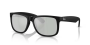 - Justin - Rubber Black/green Mirror Silver Polarized