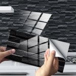 12 Pcs 10 X 20CM Brick Pattern Crystal Film Glossy Tile Sticker Floor Sticker KIT037
