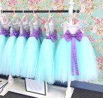 Blue And Purple Dress With Silver Sequins