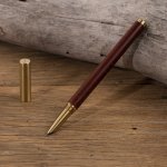 Sandalwood Fountain Pen With Brass Details: Perfect For Writing And Signing - 0.38MM Point