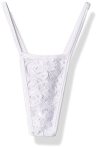 Bodyzone Women's Lace Tiny Low Back Tee Underwear White One Size
