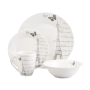 White Porcelain Paris Dinnerware Set 16 Piece