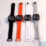 1PC LED Rainbow Electronic Watch With Large Square Screen Displays For Men And Women