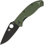 Spyderco SC122GPBGR Tenacious Green G10 & Plain Black