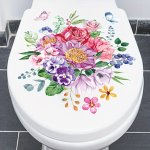 Add A Touch Of Romance To Your Bathroom With This Beautiful Flower Toilet Sticker