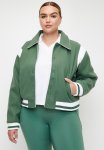 Cotton On Plus On Field Panelled Bomber Jacket - Emerald Forest