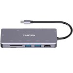 Canyon Hub DS-11 9IN1 Usb-c Space Grey CNS-TDS11