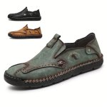 Men's Loafer Shoes Comfy Stitch Detail Non-slip Slip On Shoes Men's Shoes Spring And Summer