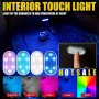 1PC Car Interior LED Atmosphere Light Wireless LED Touch Sensor Magnetic Light Car Reading Lights Car Accessories