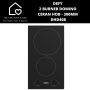 Defy 2 Burner Domino Ceran Hob - 30CM DHD408