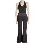 Halter Neck Flared Jumpsuit - M