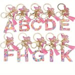 1PC Key Chain Acrylic Resin Sequin Charm Butterfly Tassel Charm Car Key Chain Bag Accessories For Women