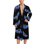 Anglewings Halo Fashion Bath Robe Soft Bathrobe For Women Men Nightgown Loungewear