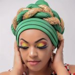 Color Block Glitter Braid Turbans For Women Elegant Head Wraps Elastic Breathable Head Scarf Ramadan Beanies Chemo Cap Music Fes