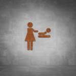 Baby Changing Sign D04 - Rust - Powder Coated Aluminum