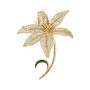 Gold Lily Flower Brooch