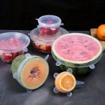 6PCS SET Leak-proof Silicone Stretch Lids For Fresh-keeping And Dustproof Storage - Refrigerator Fruit Plastic Wrap Water Cup Du