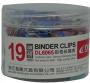 Dloffice Multicolour 19MM Binder Clips Plastic Tub Of 40