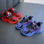 Casual Cool Spider Net Pattern Low Top Sneakers For Boys Breathable Lightweight Running Shoes For All Seasons