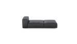 Lounger - Leather - Dark Grey - 220CM X 105CM