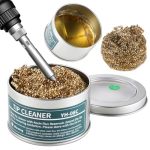 Soldering Iron Tip Cleaner With Rosin Flux - Copper Wire Balls In Aluminum Container 65MM Diameter X 40MM Height