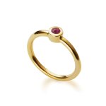Gemstone Ring 3MM Rhodolite