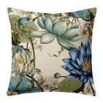 Fluid Botanical Scatter Cushion - Double-sided Print Feather Inner