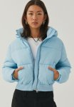 Kai Cropped Puffer Jacket - Ocean Blue