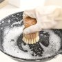 Bambo O Dish Scrub Brush Soap Dish Kitchen Wooden Dish Scrubber Cleaning Brush For Washing Dish Cast Iron Pan Pot For Commercial Cleaning Services/shops