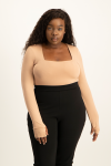 Giana Square Neck Bodysuit - Blush Nude - XL
