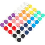 Pyjlbx Fridge Magnet - 40 Pack 10 Colors Refrigerator Magnets MINI Strong Magnets For Whiteboard Locker & Map- Colorful Round Cu