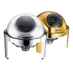 ? 6.5L Windowed Round Stainless Steel Chafing Dish
