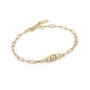 Gold Orb Link Chunky Chain Bracelet