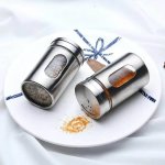 Stainless Steel Glass Spice Jar And Salt Pepper Shaker