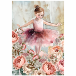 Deco Print Ballerina And Peonies