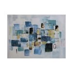 Oil Painting Blue Blocks