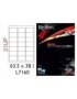 21UPB Multi-purpose Inkjet-laser Labels 63.5MM X 38.10MM With Border 100 Pack