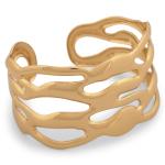 Goldair Gold Lava Shape Cuff Bangle