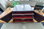 Tabletop Pen Cabinet 46 Pen Holder Oak Circa 1920