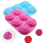 6 Cavity Silicone Rose Mould
