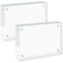 Magnetic Acrylic Picture Frames Dual Side Photo Clear FRAME-2 Piece - 5.0 L X 7.0 W& 39