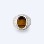 Sterling Silver Tiger Eye Ring RI-3354