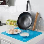 Extra-thick Silicone Pastry Mat With Measurements - Non-stick Heat-resistant Baking & Rolling Dough Pad For Kitchen And Restaura