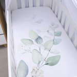 Cot Fitted Sheet Pennygum Cactus Sage Green