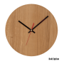 Quinn Wall Clock In Oak - 250MM Dia / Clear Varnish / Bold / Red Second Hand