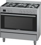 Bosch 900MM Stainless Steel 5 Burner Gas electric Free Standing Oven - HSB737357Z