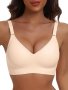 Solid Seamless Wireless Bra Sexy Comfy Push Up Bra Women's Lingerie & Underwear