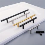 Stainless Steel Cabinet Pull Handles Modern Luxury Hardware For Drawer Wardrobe And Kitchen Cabinets With Installation Hardware 