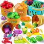 Joyin Educational Toys Play Food Set For Toddlers Cutting Food For Preschool Activities Pretend Play Kitchen Accessories Learning Toys Color Sorti